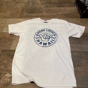 Hang loose athletic material shirt